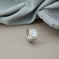 Silver Plated Diamond Adujstable Ring SPWDR002