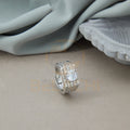 Silver Plated Diamond Adujstable Ring SPWDR001