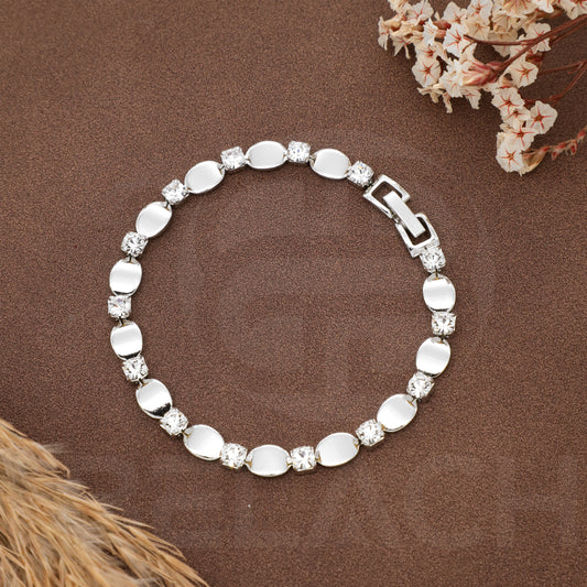 Silver Plated Luxuries Diamond Bracelate SPDB003