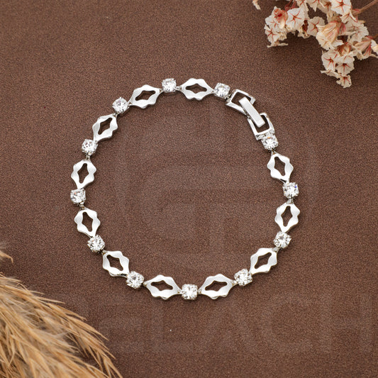 Silver Plated Luxuries Diamond Bracelate SPDB011