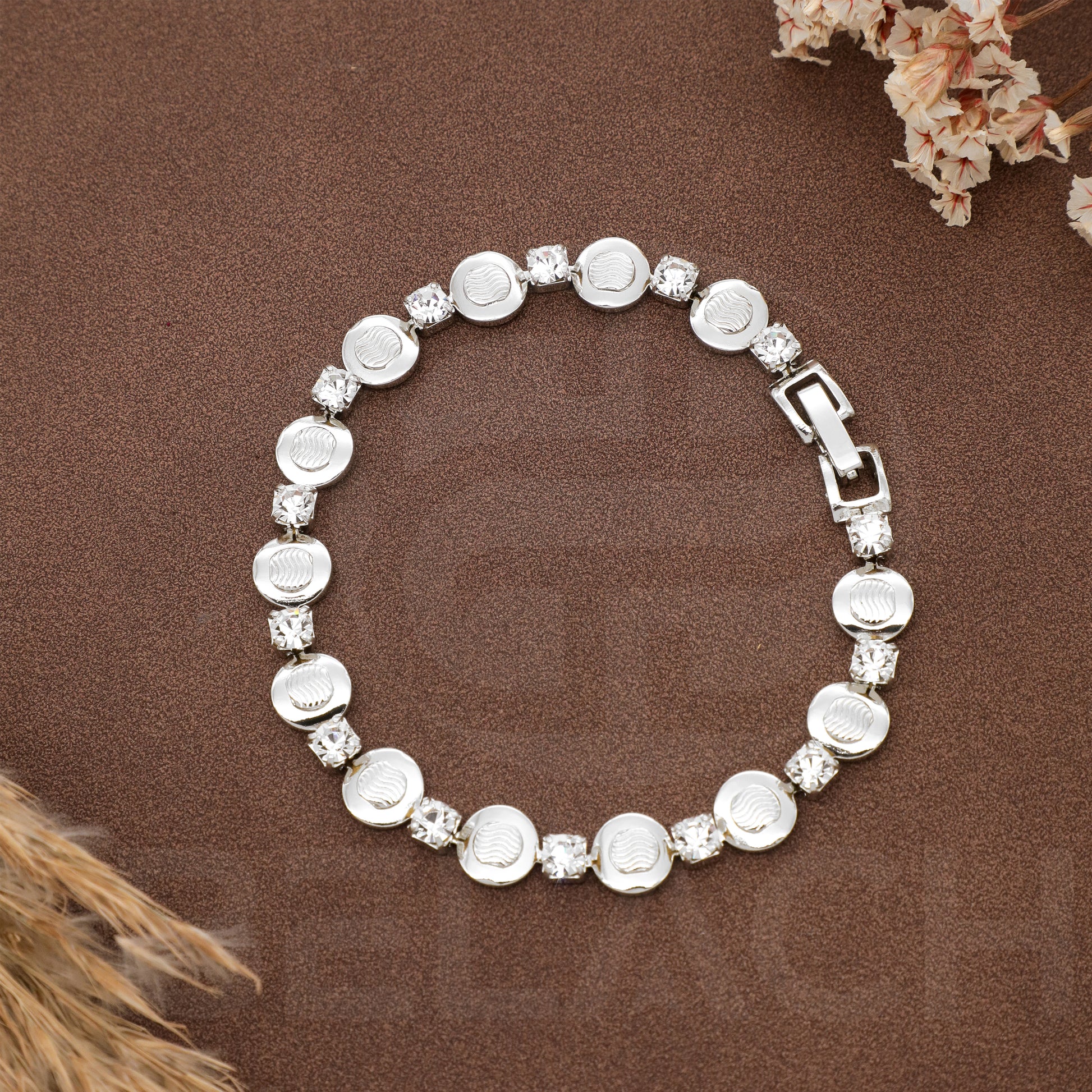 Silver Plated Luxuries Diamond Bracelate SPDB015
