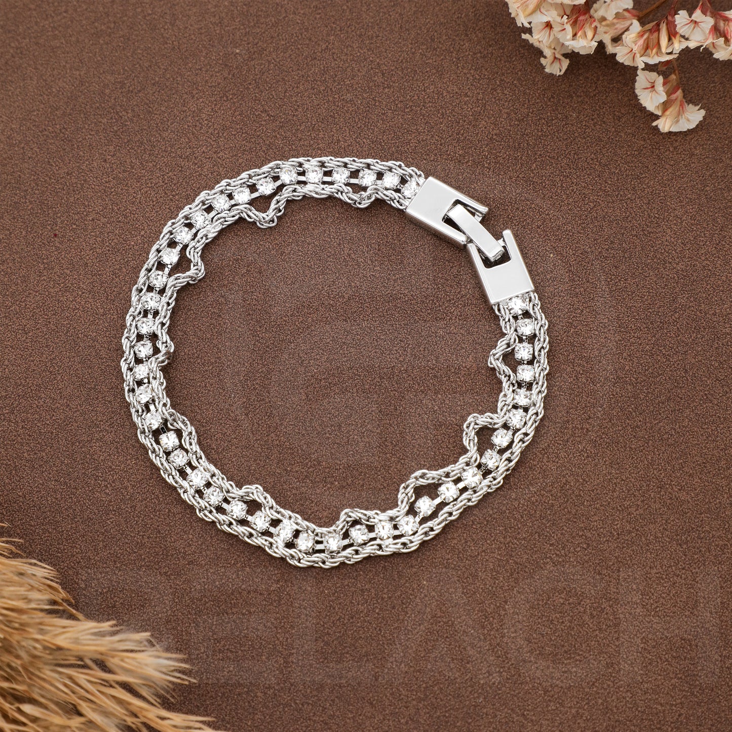 Silver Plated Luxuries Diamond Bracelate SPDB022