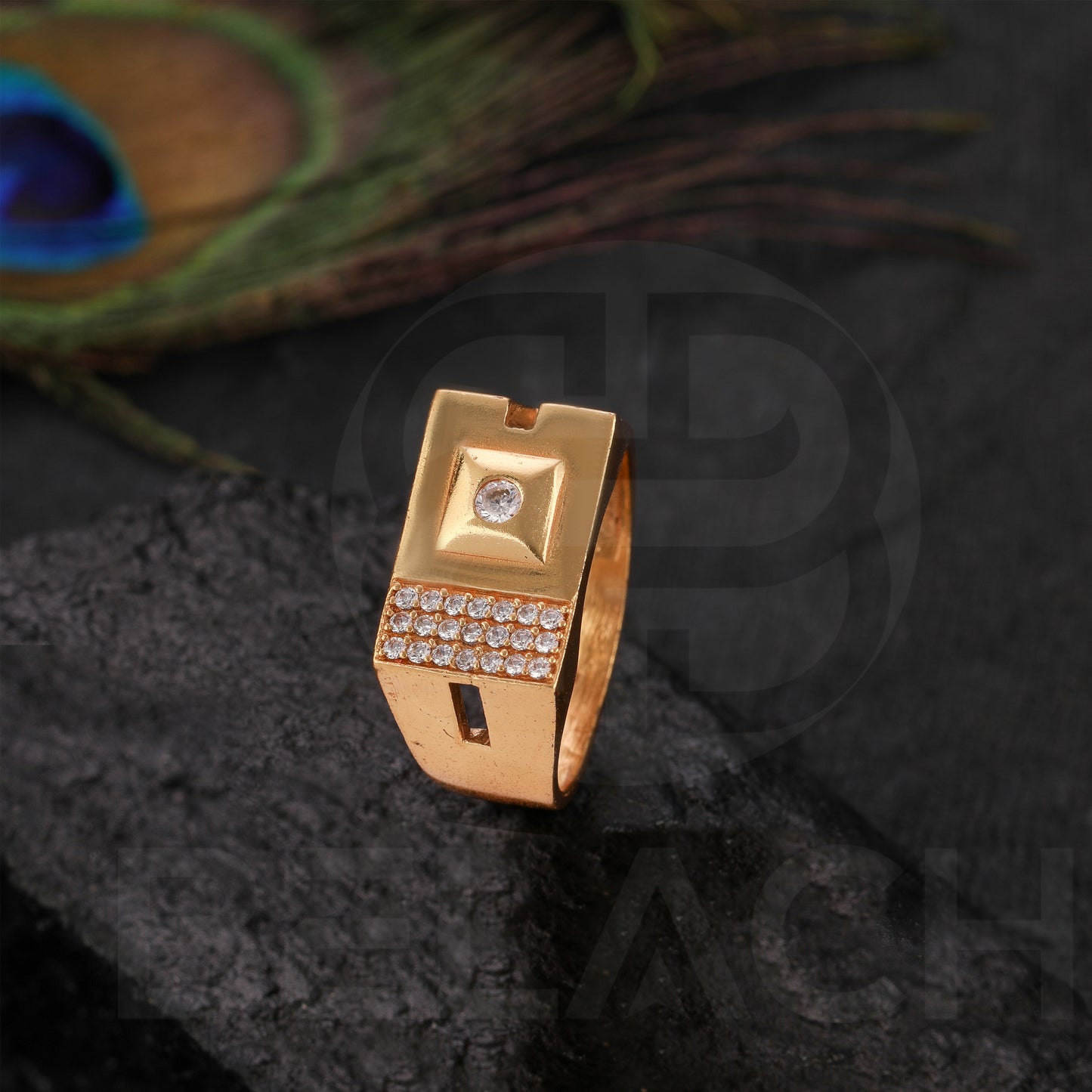 GOLD PLATED DIAMOND RING GPDR012