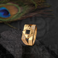 Gold Plated Black Stone Ring