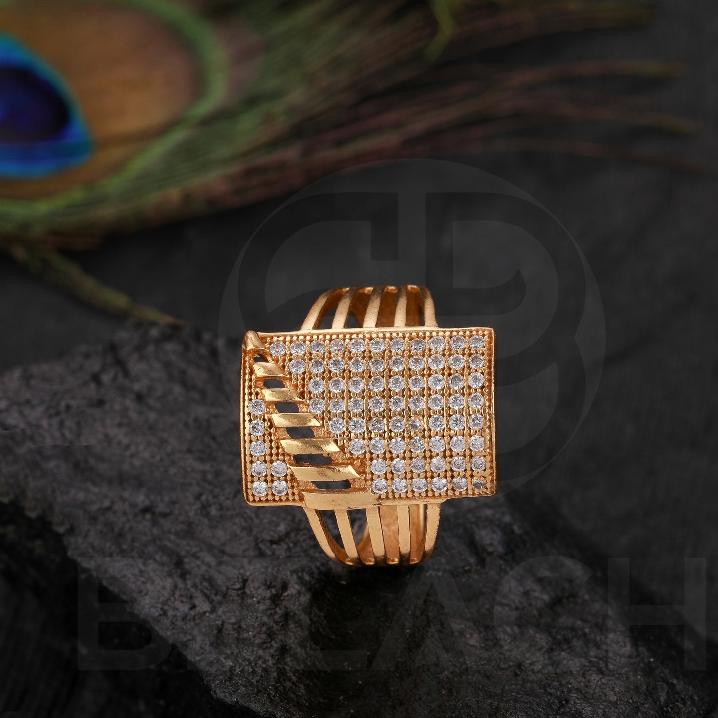 GOLD PLATED DIAMOND RING GPDR018
