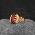 Gold Plated Stone Ring