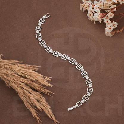 Silver Plated Luxuries Diamond Bracelate SPDB001