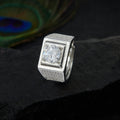 Silver Plated Diamond Adujstable Ring SPWDR002