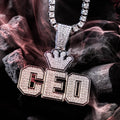 CEO Small Crown Silver chain With Diamond Pedant SPCP016