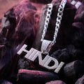 Hindi Vibe Silver chain With Diamond Pedant