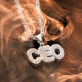 CEO Silver chain With Diamond Pedant SPCP061