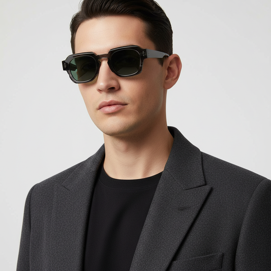 William Grey Green Round Sunglasses
