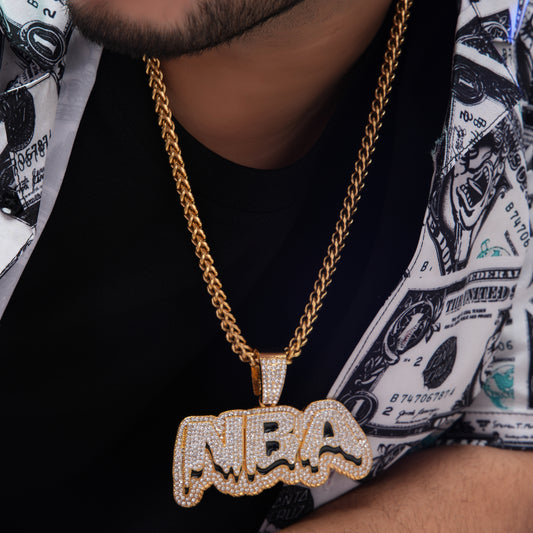 NBA Basketball Boy Gold chain With Diamond Pedant