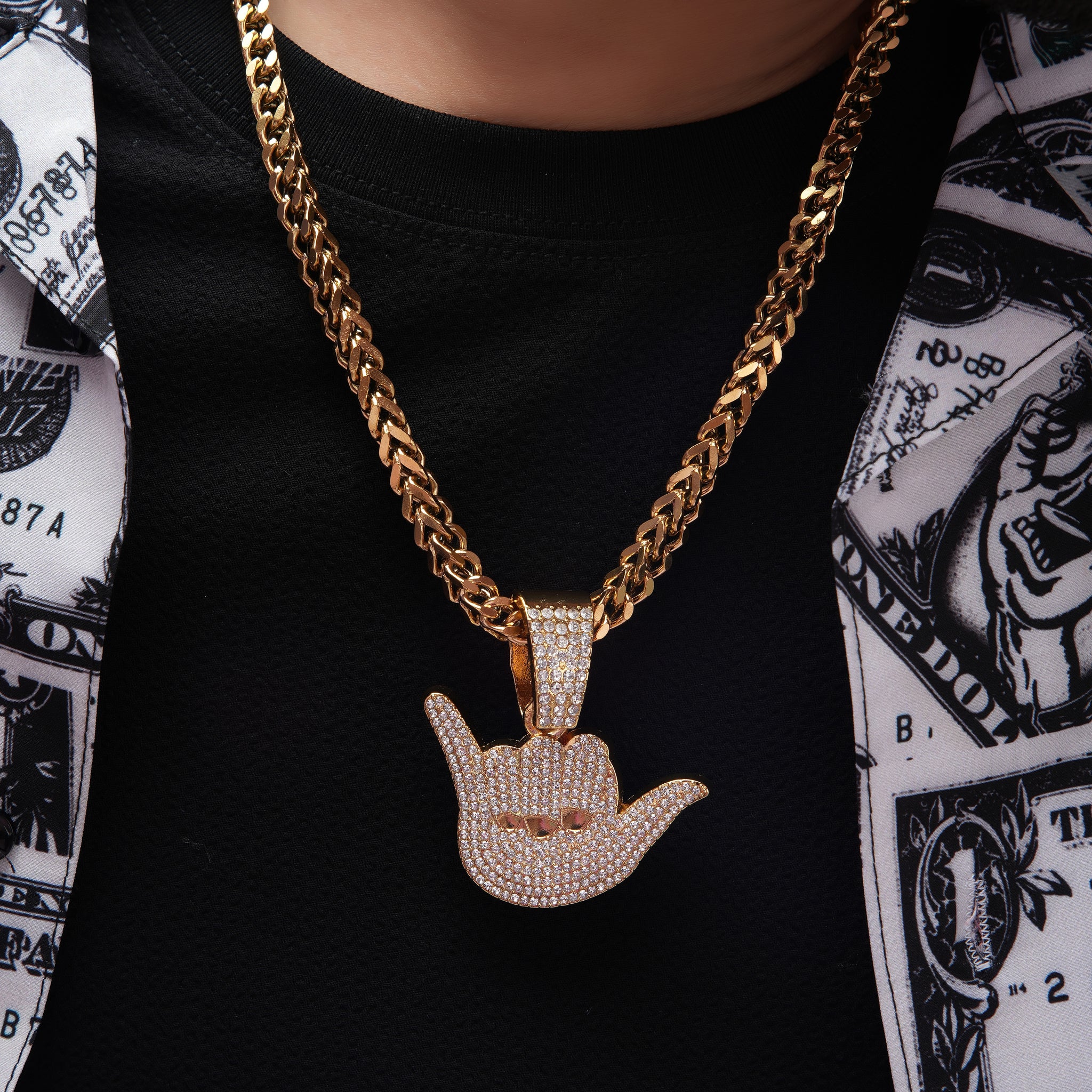 Yo Yo Gold chain With Diamond Pedant GPCP034