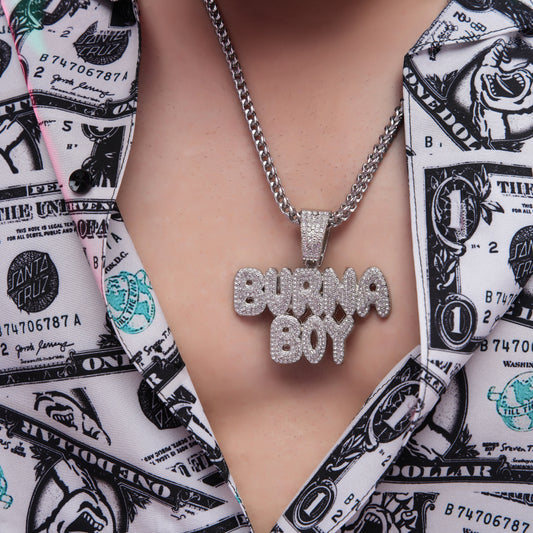 Burana Boy Vibe Men's Silver chain With Diamond Pedant SPCP064