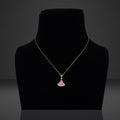 Floral Diamond Pink Gold Necklace