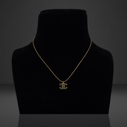 Cross Black Gold Necklace