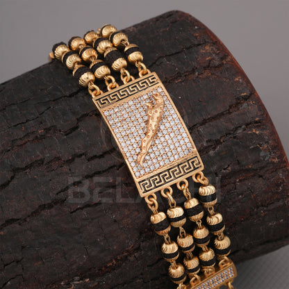 Puma Diamond Gold Primium Rudraksha Bracelate