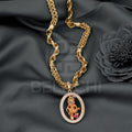 Gold Plated Chain With Fancy Bajarangi Diamond Pendant