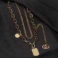 Hexagone Gold Pedant Necklace