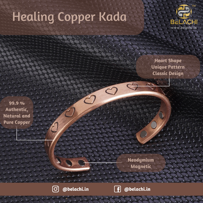 Heart Shape Healing Copper Kada