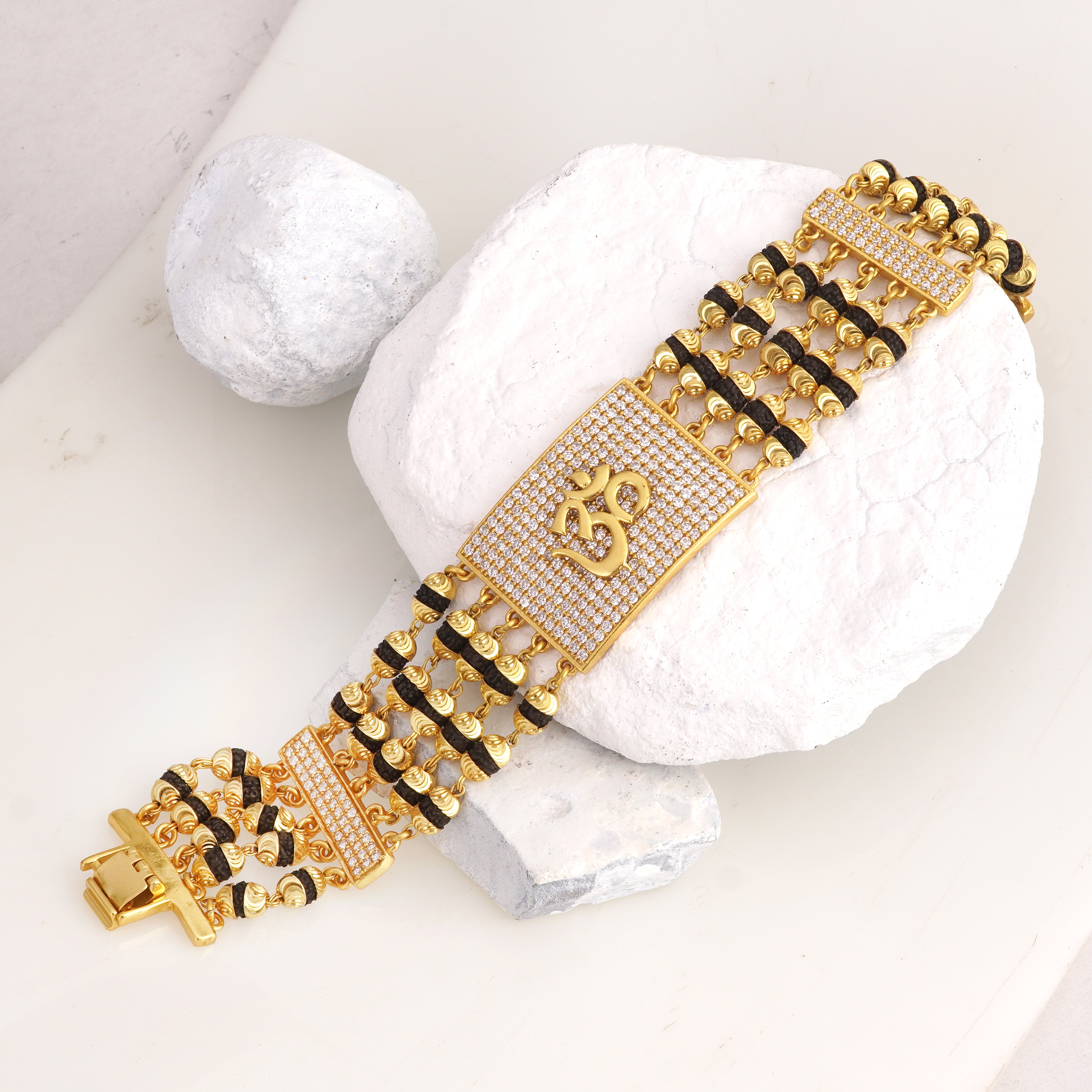 1 Gram Gold Plated With Diamond Casual Design Bracelet For Ladies - Style  A228 – Soni Fashion®