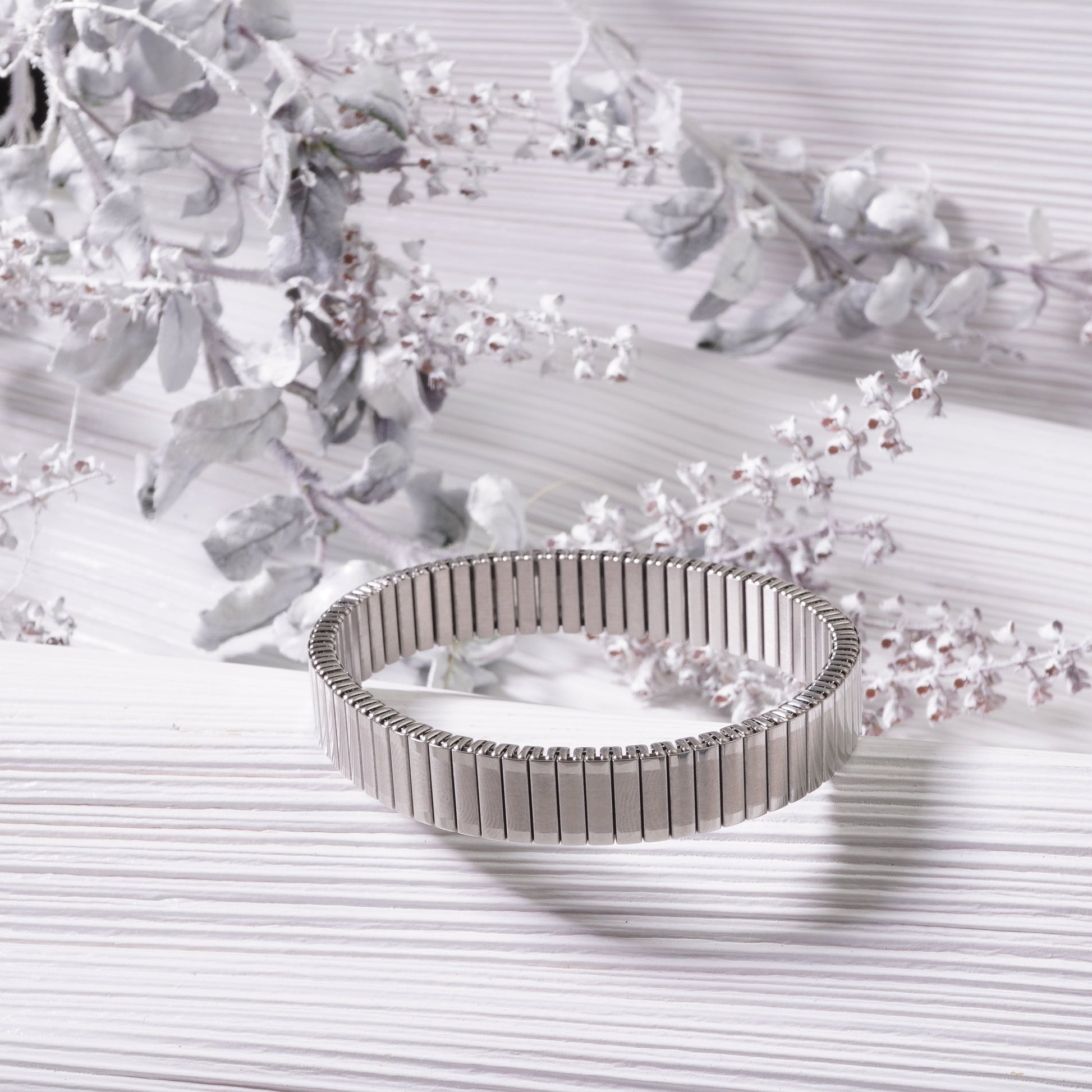 Unisex Elastic Premium Silver Bracelet