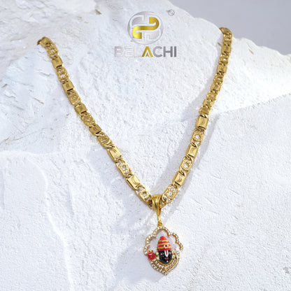 Gold Chain With Fancy Tirupati Balaji  Pendant