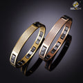 Namor Ceramic Black Gold Premium Kada With Diamond