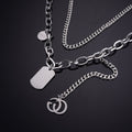 Hexagone Silver Pedant Necklace