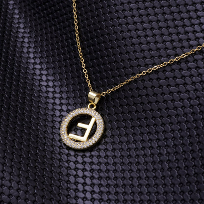 F Diamond Gold Necklace