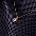 White Diamond Rosegold Necklace