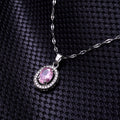 Pink Diamond Silver Necklace