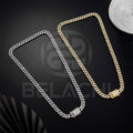 Classic Diamond Silver Cuban Chain Necklace