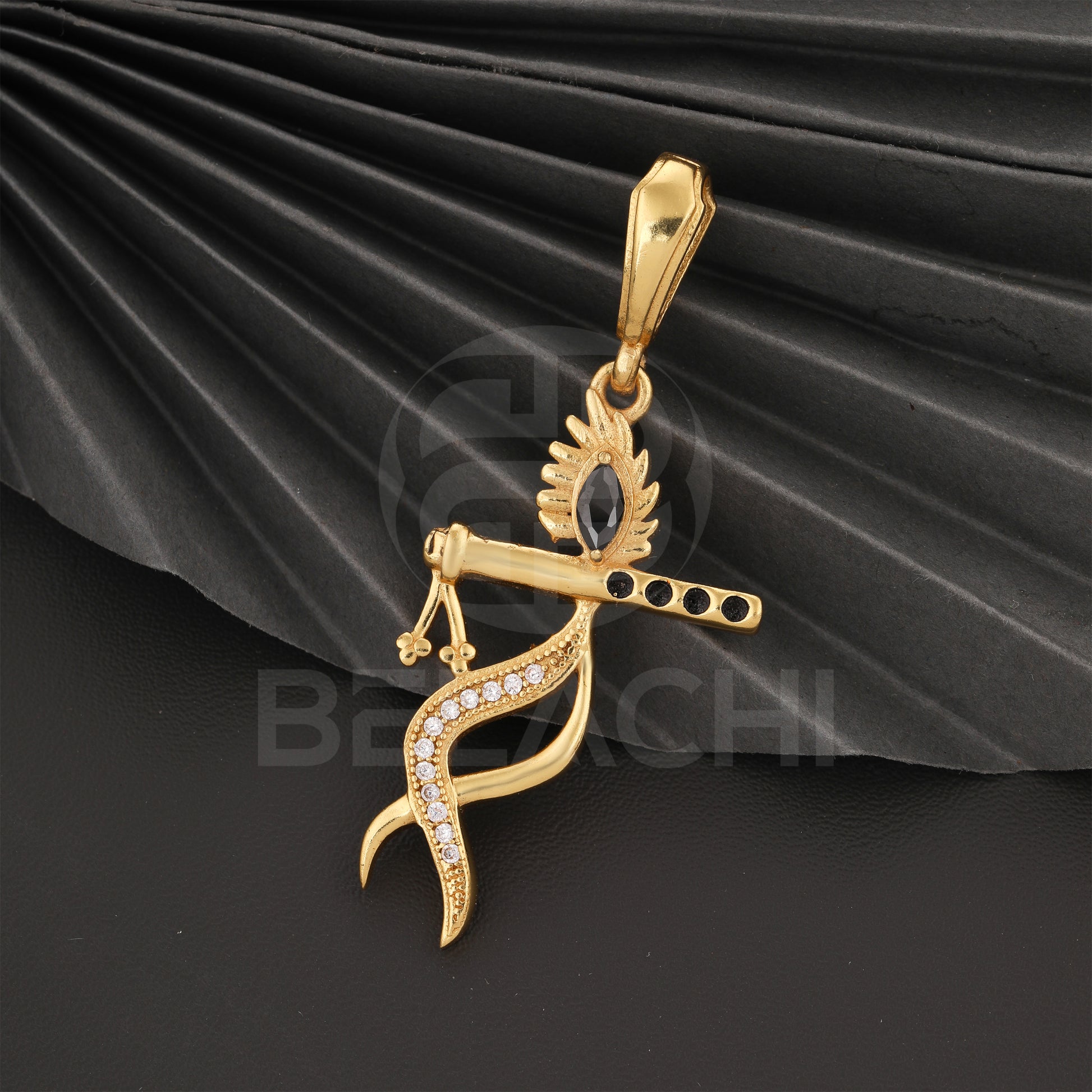 Gold Plated Premium Pendant With Diamond